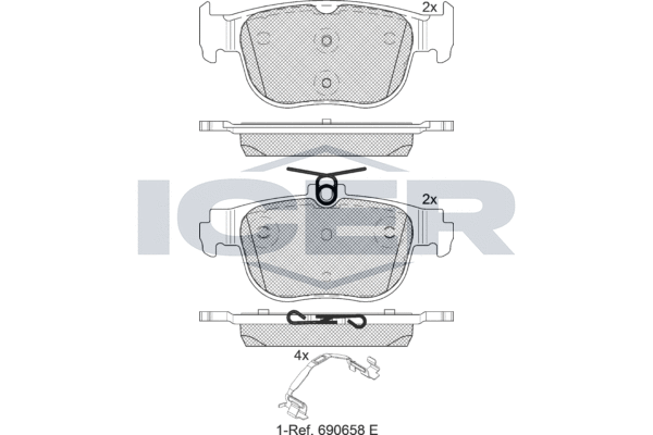 Колодки гальмівні (задні) ICER