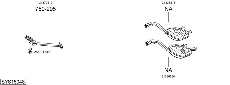 ABGASANLAGE BOSAL SYS15048