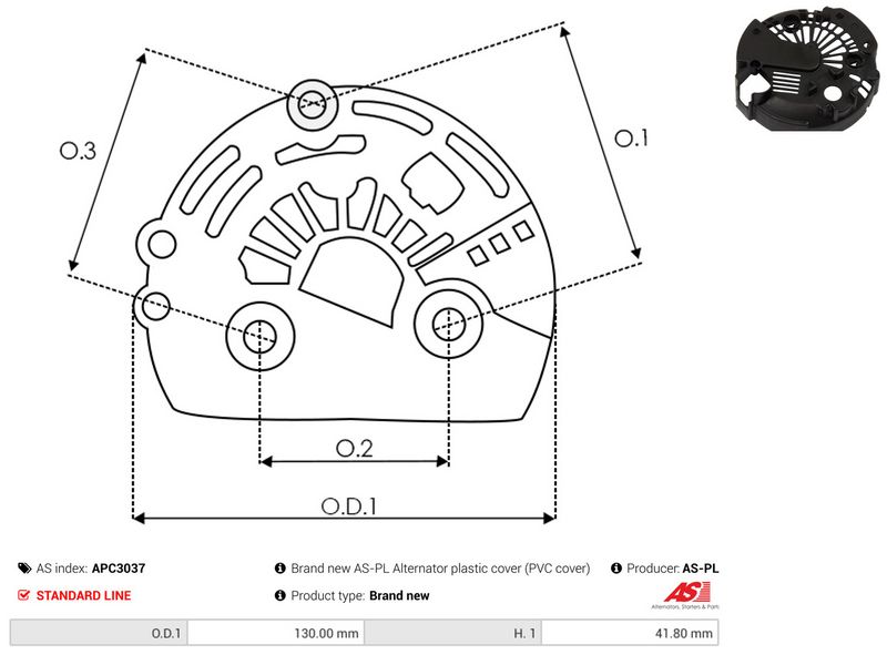 Kaitsekate, generaator, AS-PL APC3037