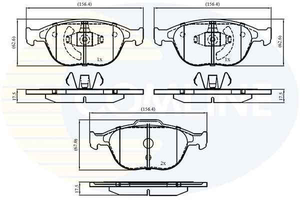 Comline CBP01150 Brake Pad Set, disc brake