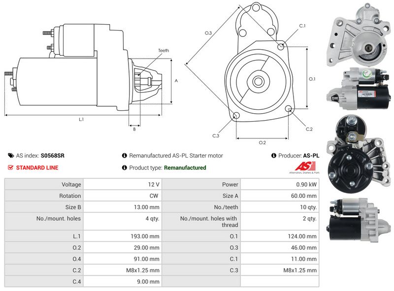AS-PL S0568SR Starter