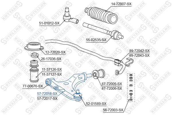 STELLOX 57-72018-SX Control/Trailing Arm, wheel suspension