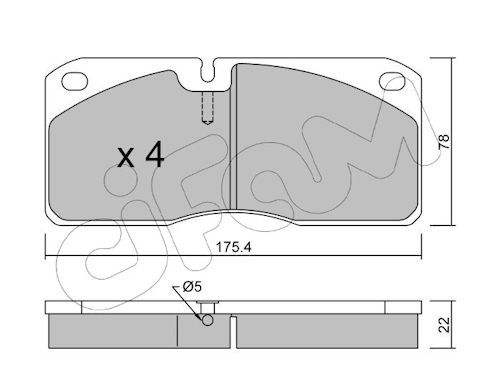 Set placute frana,frana disc 822-269-0 CIFAM