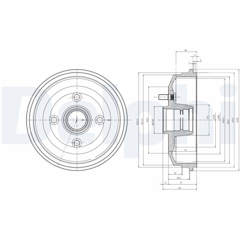 DELPHI fékdob BF468