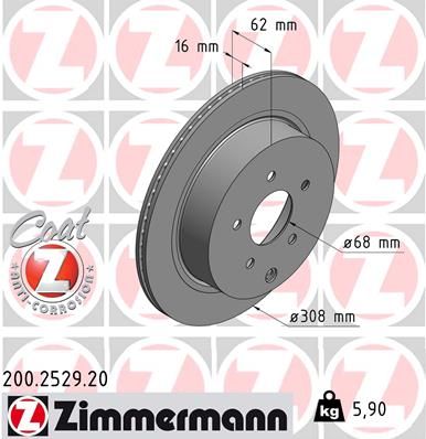 Гальмівний диск, Zimmermann 200.2529.20