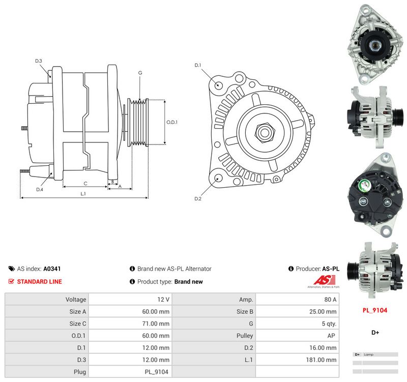 Generaator, AS-PL A0341