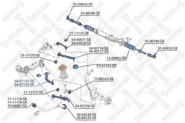 STELLOX 54-07132-SX Control/Trailing Arm, wheel suspension