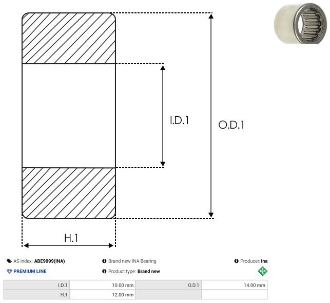 AS-PL ABE9099(INA) Bearing