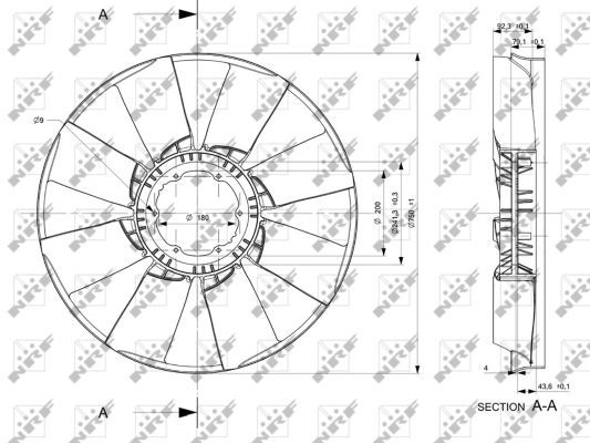 NRF 49803 Fan Wheel, engine cooling