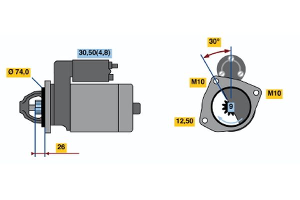 BOSCH 0 001 108 237 Starter