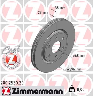 Гальмівний диск, Zimmermann 200.2530.20