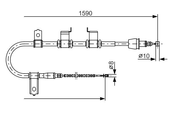 Тросовий привод, стоянкове гальмо, Bosch 1987482072