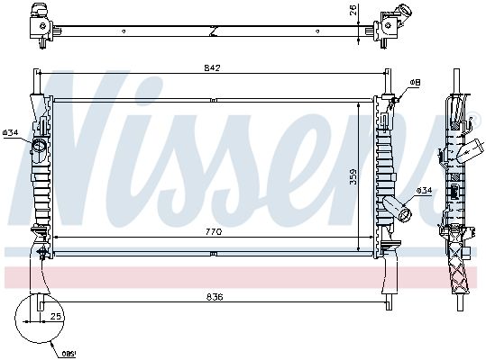 NISSENS 69226 Radiator, engine cooling