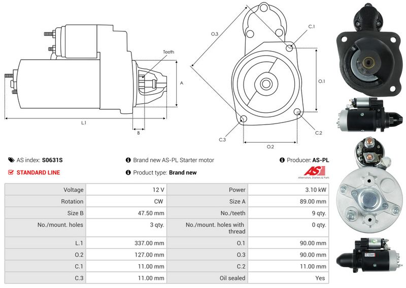 AS-PL S0631S Starter