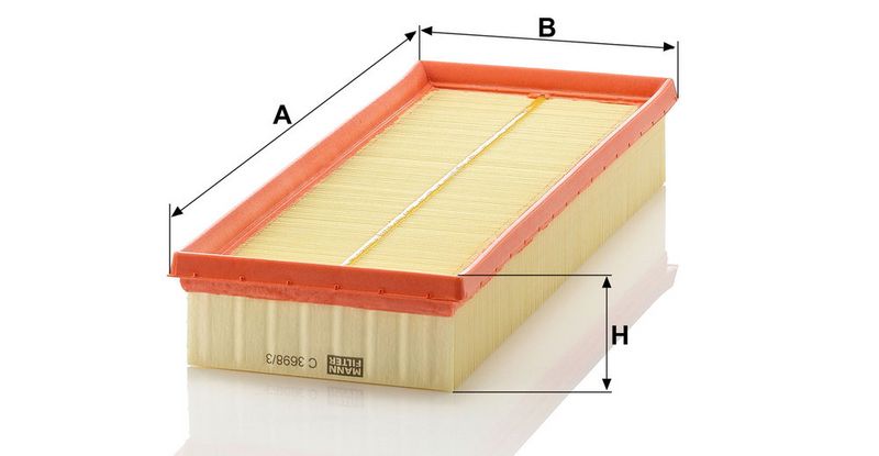 Õhufilter, MANN-FILTER C 3698, 3-2