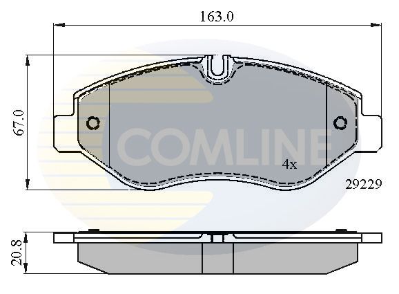 Комплект гальмівних накладок, дискове гальмо, Comline CBP01616