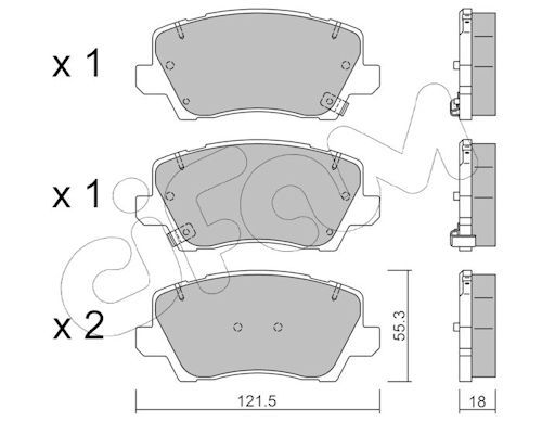 Set placute frana,frana disc 822-1165-0 CIFAM