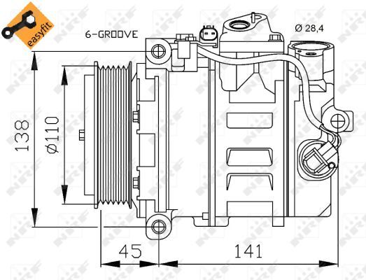 NRF 32214 Compressor, air conditioning