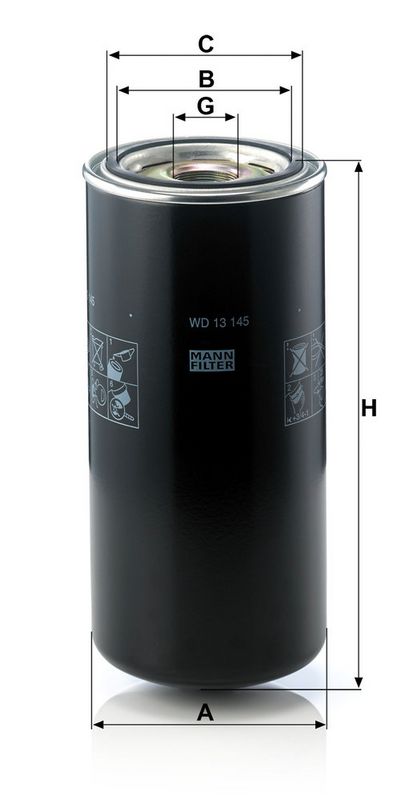 Õlifilter, MANN-FILTER WD 13 145