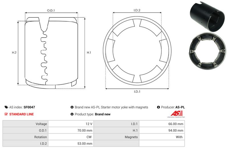 AS-PL SF0047 Field Winding, starter