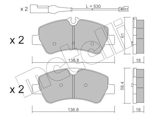 Plaquettes+de+frein+à+disque METELLI 22-0991-1