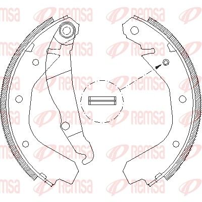 Комплект гальмівних колодок, задня вісь, 46мм, OPEL ASCONA C 81-88, KADETT 84-91, VECTRA A 88-95 задн., Remsa 4088.00