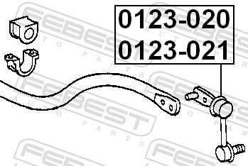 FEBEST 0123-020 Link/Coupling Rod, stabiliser bar