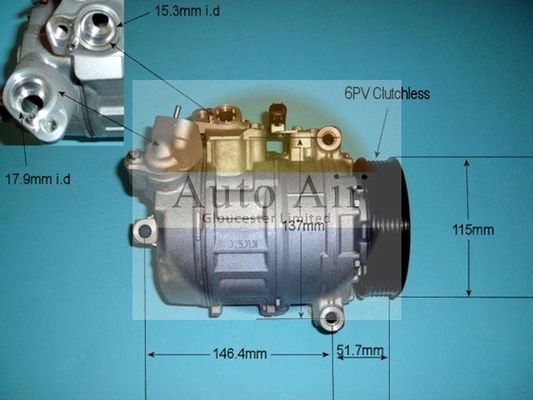 Auto Air Gloucester 14-9644 Compressor, air conditioning