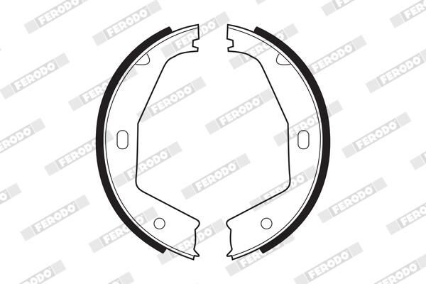 FERODO FSB292 Brake Shoe Set, parking brake