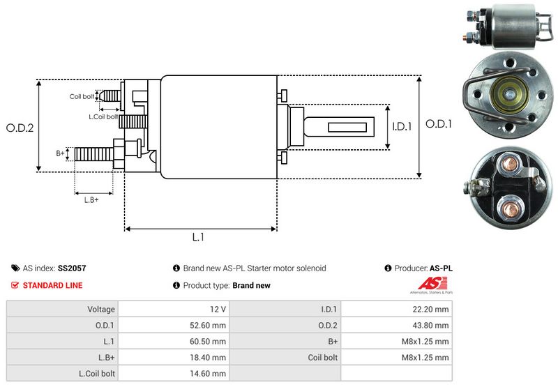 AS-PL SS2057 Solenoid Switch, starter