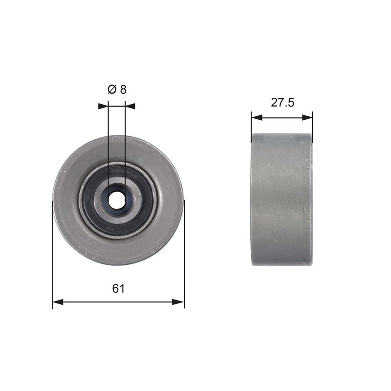 GATES Szíjtárcsa/vezetőgörgő, fogasszíj T42151