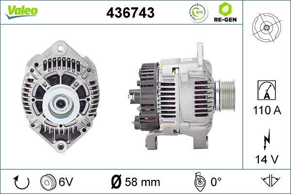 VALEO Dynamo / Alternator 436743