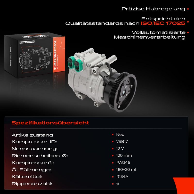 Frankberg 5481FB0031921 Compressor, air conditioning