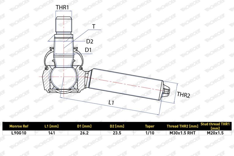 Hlava příčného táhla řízení L90G10