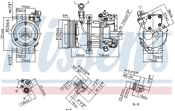 NISSENS 890077 Compressor, air conditioning