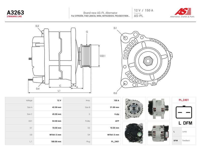 Generaator, AS-PL A3263