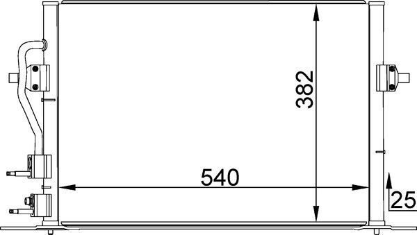 MAHLE kondenzátor, klíma AC 158 000S