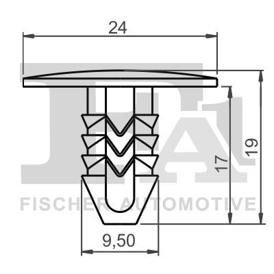 FA1 33-10013.5 Clip, trim/protection strip