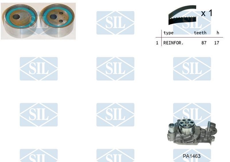 Saleri SIL Vízpumpa + fogasszíj készlet K1PA1463