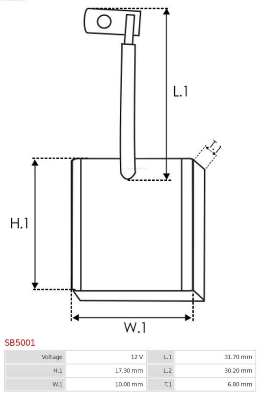 AS-PL SB5001 Carbon Brush, starter