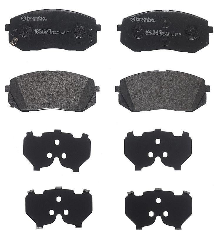 комплект спирачно феродо, дискови спирачки BREMBO