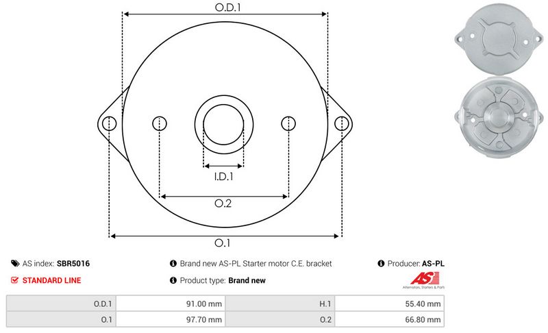 Starterikaas, Karburaator, AS-PL SBR5016