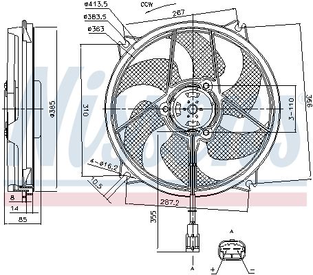 NISSENS 85788 Fan, engine cooling