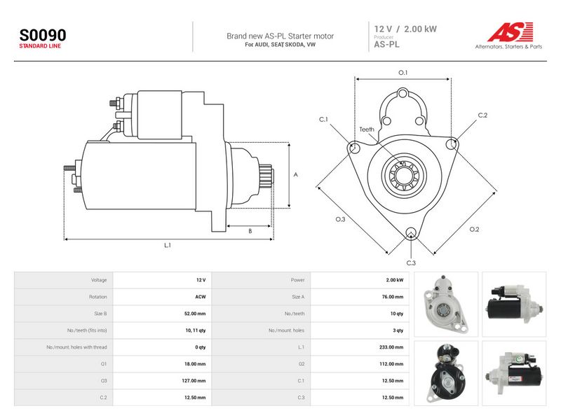 Starter, AS-PL S0090