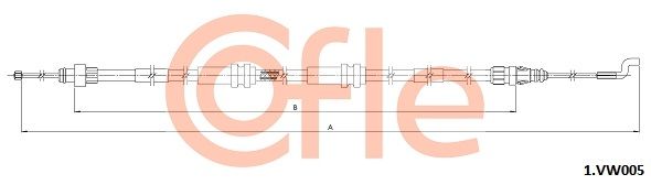 Тросовий привод, стоянкове гальмо, Cofle 1.VK005