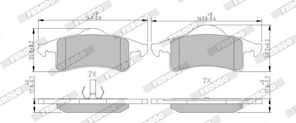 FERODO Plaquettes de frein à disque FDB1524