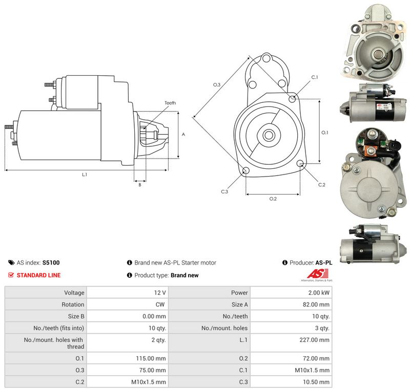 Starter, AS-PL S5100