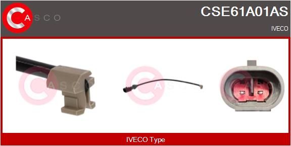 Výstražný kontakt, opotřebení obložení CSE61A01AS