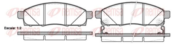 REMSA NISSAN тормозные колодки передний NV200 10-