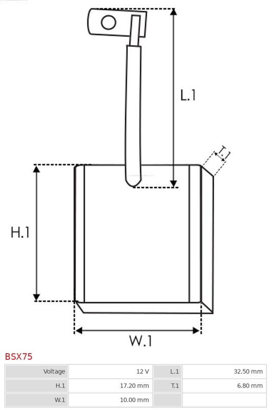 AS-PL BSX75 Carbon Brush, starter
